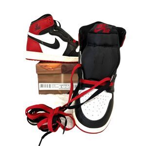 Nike Air Jordan 1 Retro High OG GS Black Toe Reimagined 4Y FD1437-106 Red White